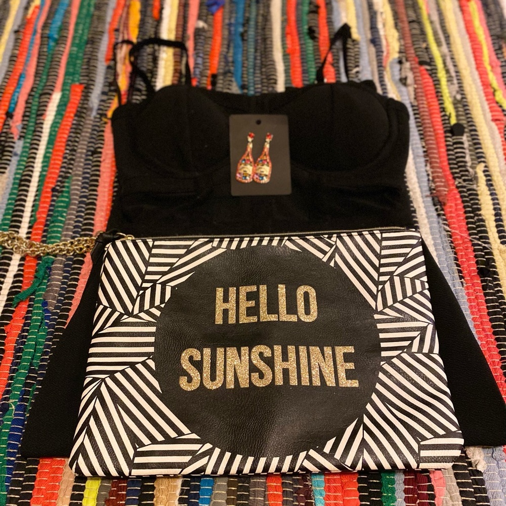 Whole outfit for sale purse,earrings,dress included.